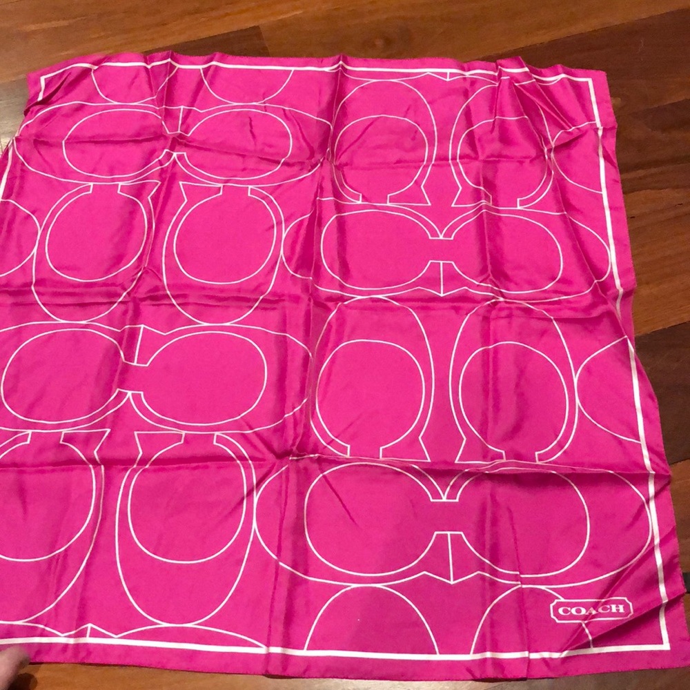 100% Silk Authentic COACH SCARF.
